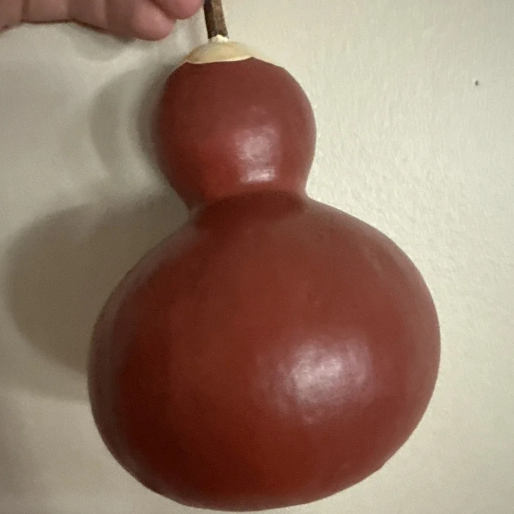 Hand Painted Folk Art Santa‎ Claus On A Gourd Christmas Decoration 7